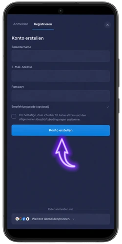 Rainbet Registrierung