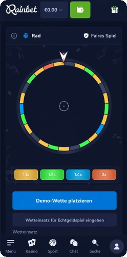 Rainbet Rad Spiel